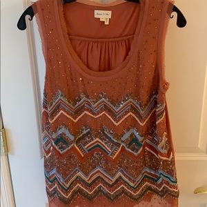 Woman’s Anthropologie embellished tank, Sz S